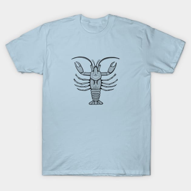 Crayfish or Small Lobster - hand drawn animal design T-Shirt by Green Paladin